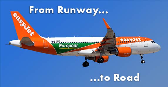 Image of Easyjet Plane with Europcar branding