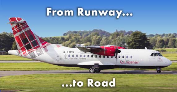 A Loganair Plane on a runway